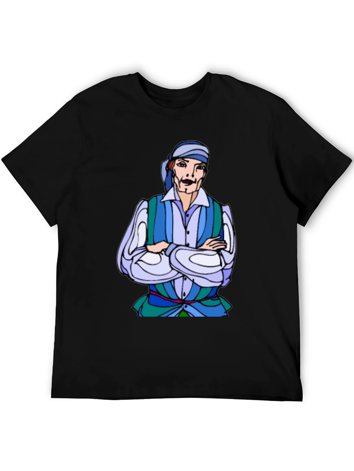 Pirate Graphic T-Shirt Black Cotton Tee