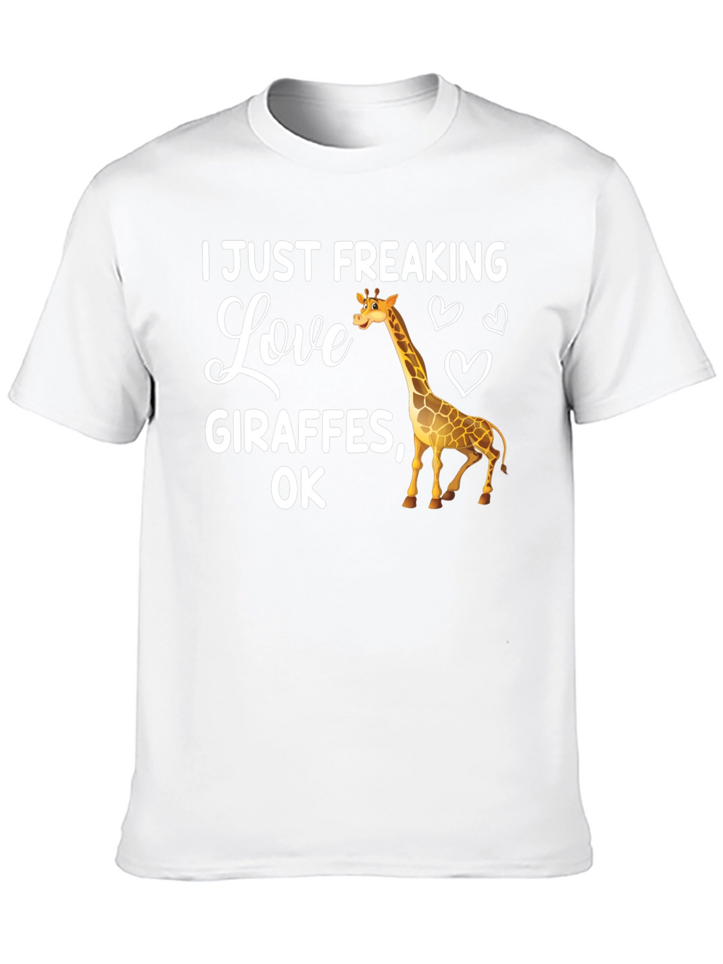 I Love Giraffes T-Shirt - Unisex Black Tee