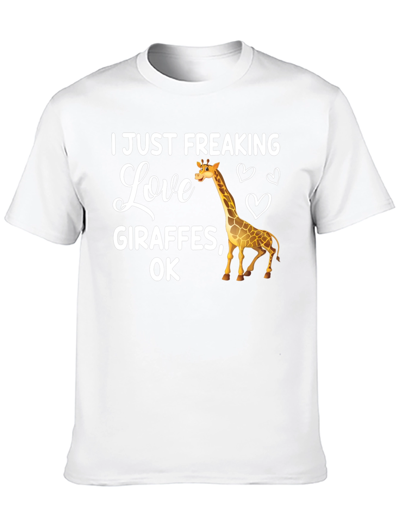 I Love Giraffes T-Shirt - Unisex Black Tee