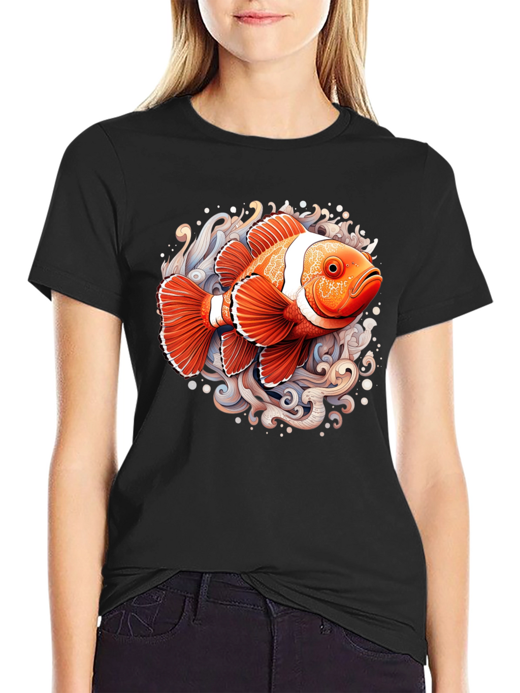 Clownfish Graphic T-Shirt - Black