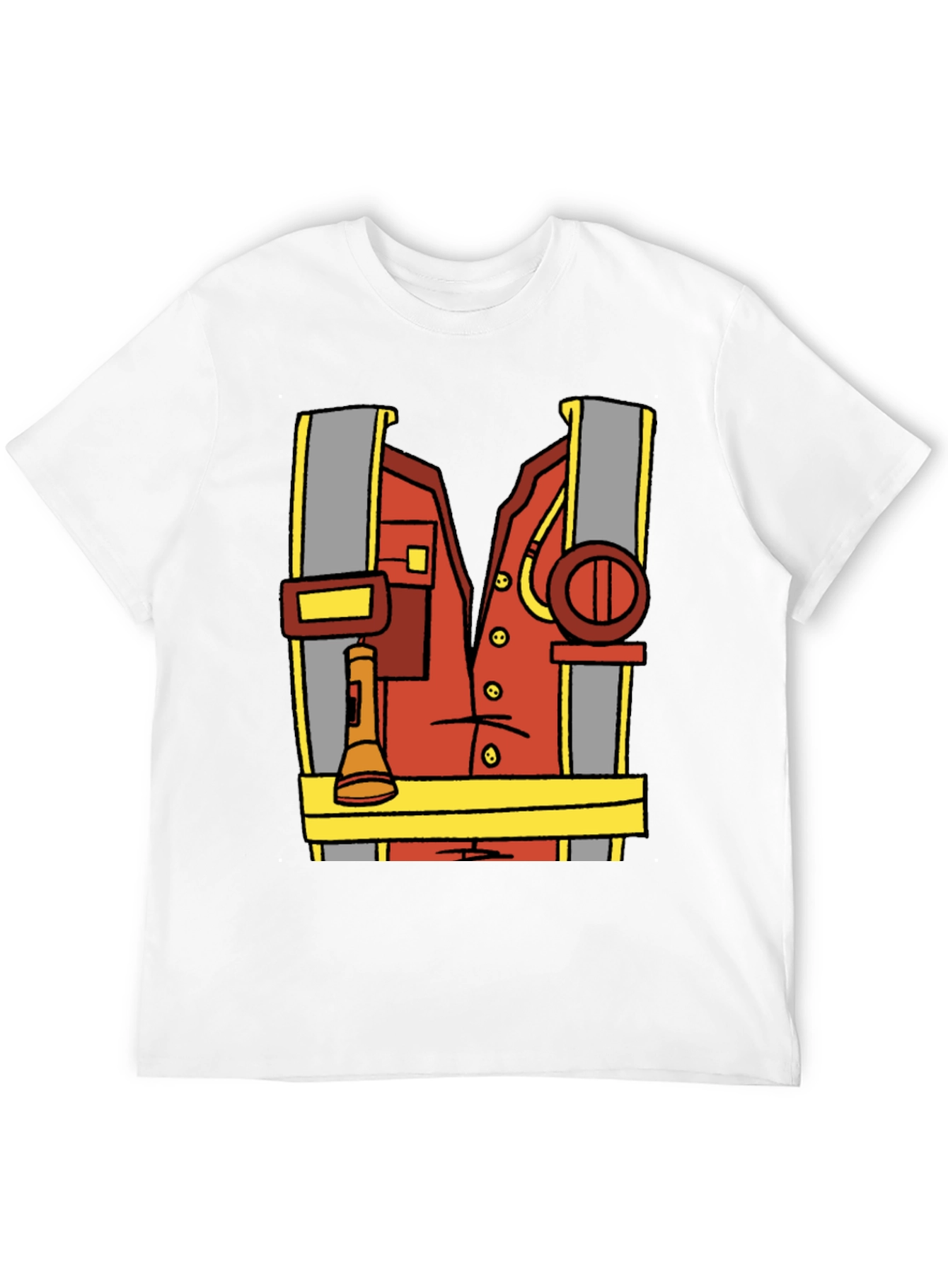 Cartoon Firefighter Costume Tee