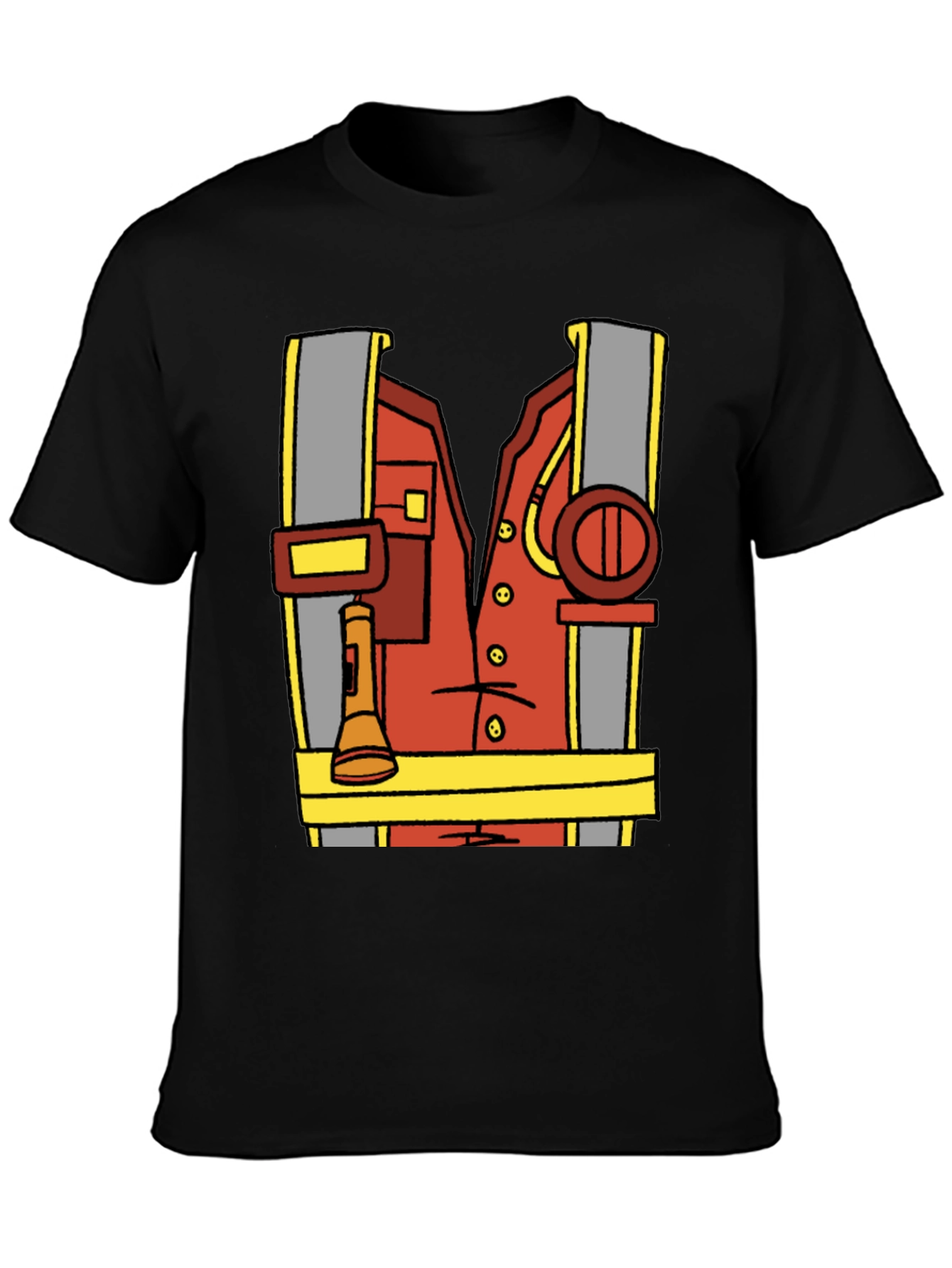 Cartoon Firefighter Costume Tee