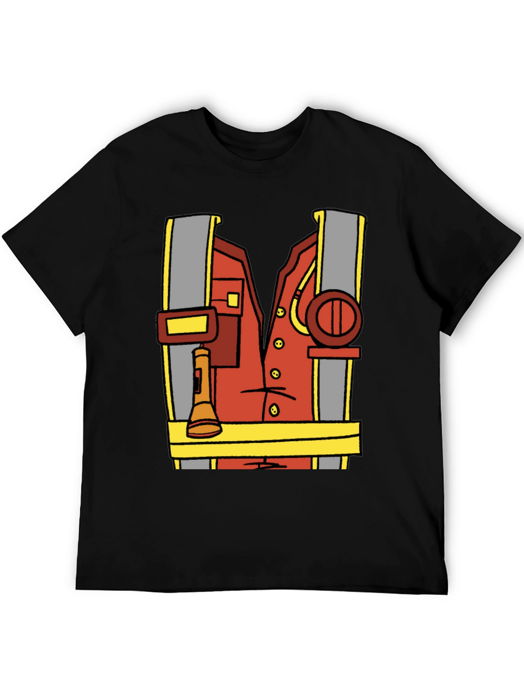 Cartoon Firefighter Costume Tee