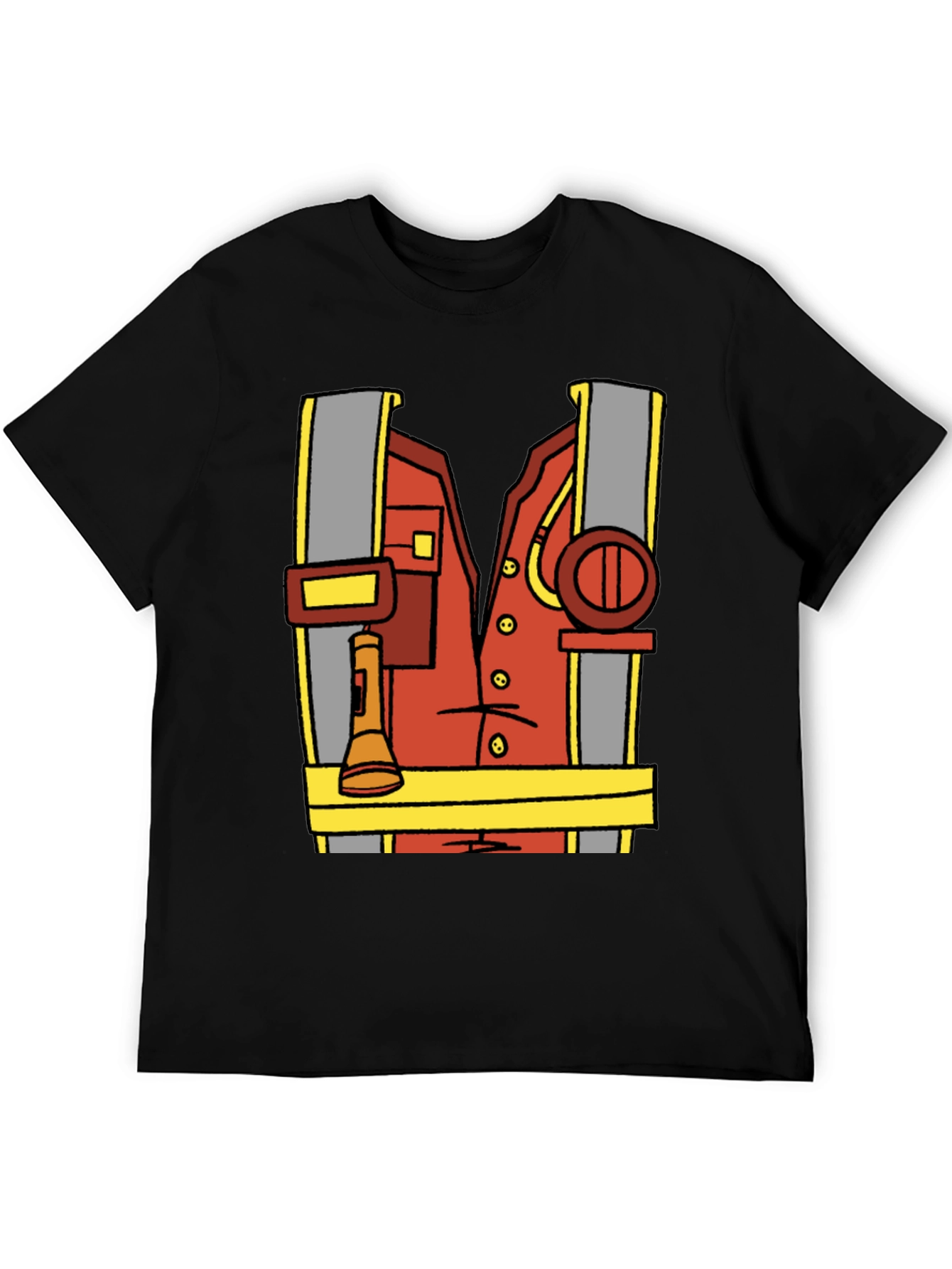 Cartoon Firefighter Costume Tee