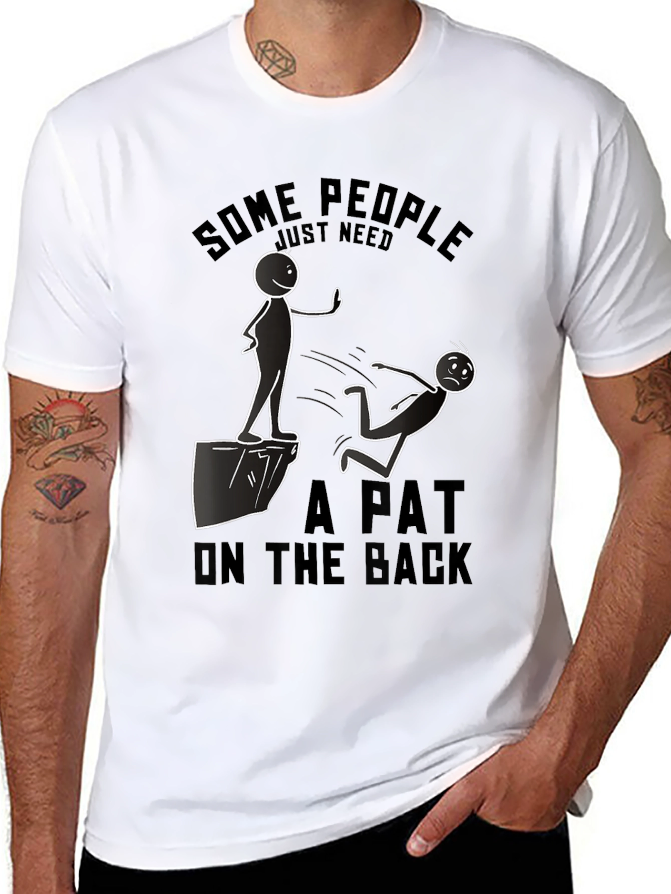 Humorous A Pat on the Back Graphic T-Shirt