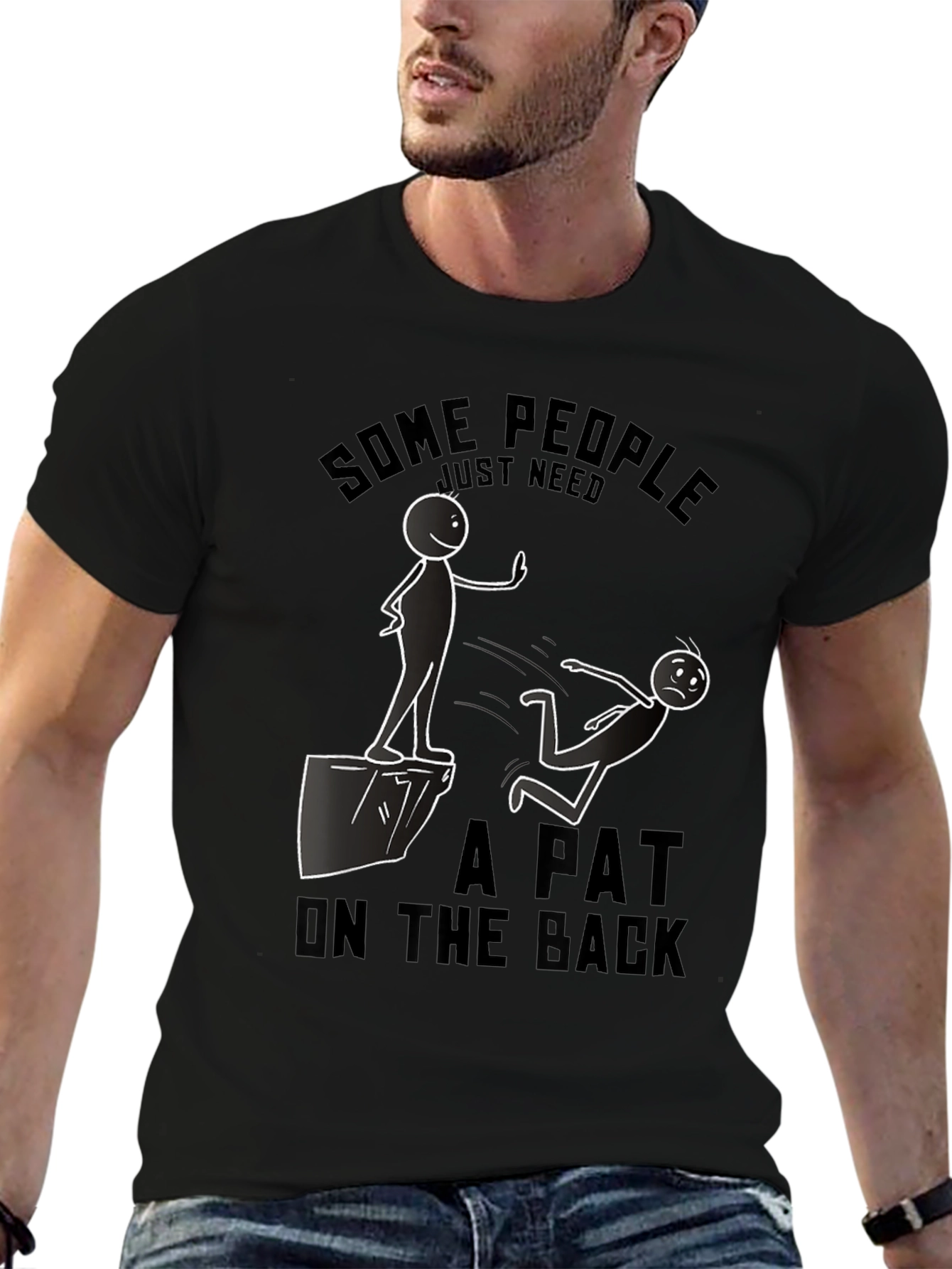 Humorous A Pat on the Back Graphic T-Shirt