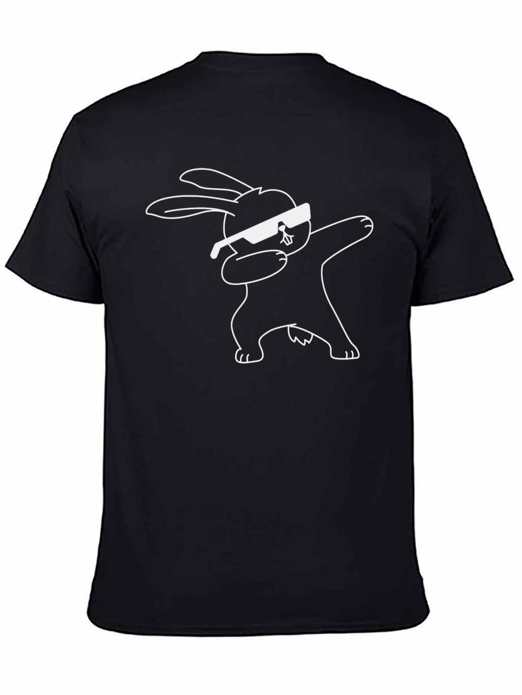 Dabbing Rabbit Graphic Tee - Black