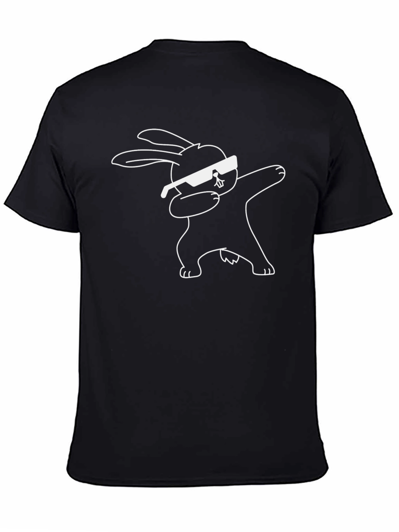 Dabbing Rabbit Graphic Tee - Black