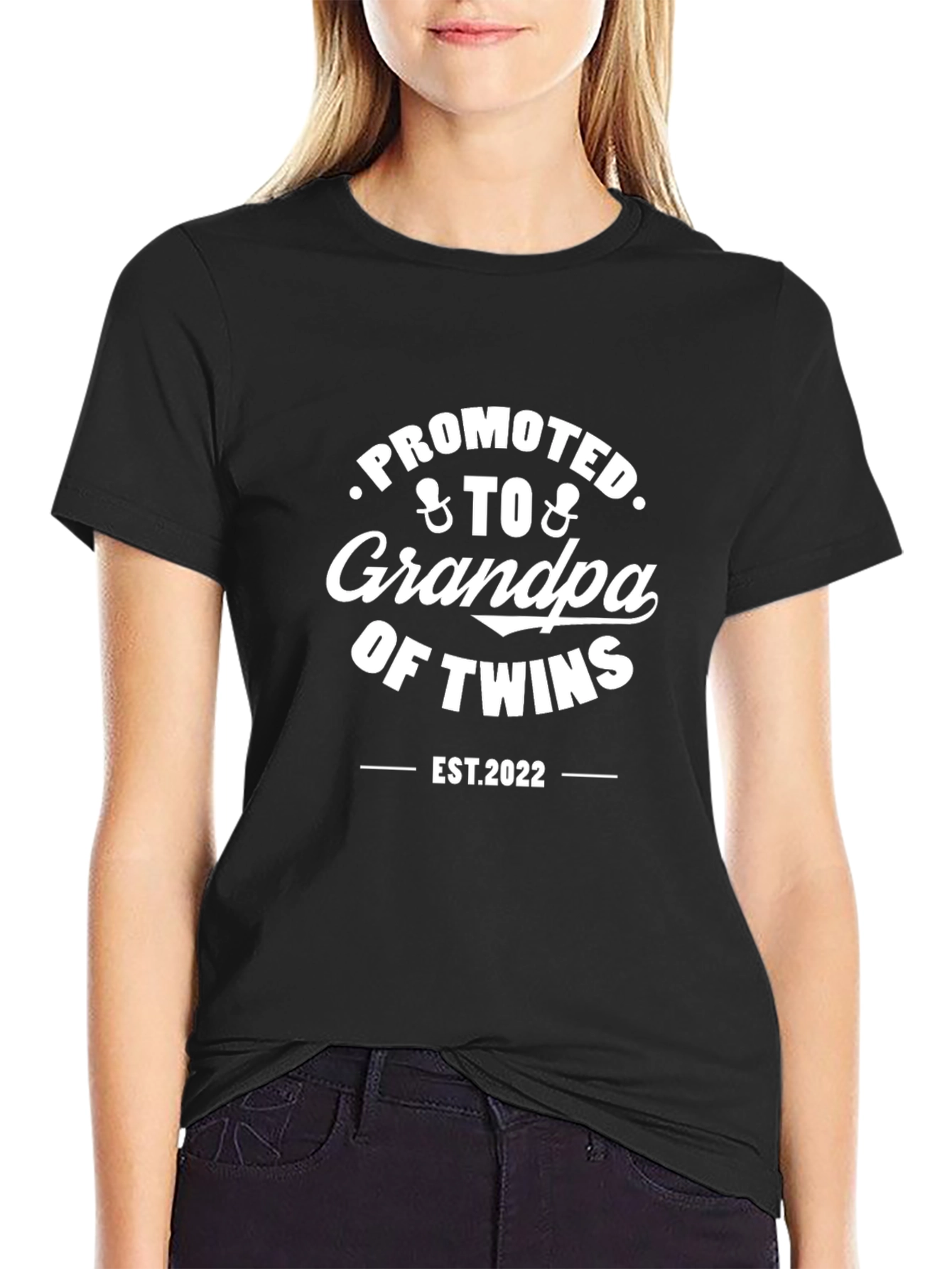 Promoted to Grandpa of Twins EST 2022 T-Shirt