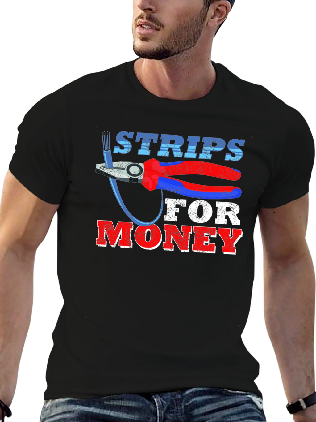 Strips For Money T-Shirt Funny Electrician Gift