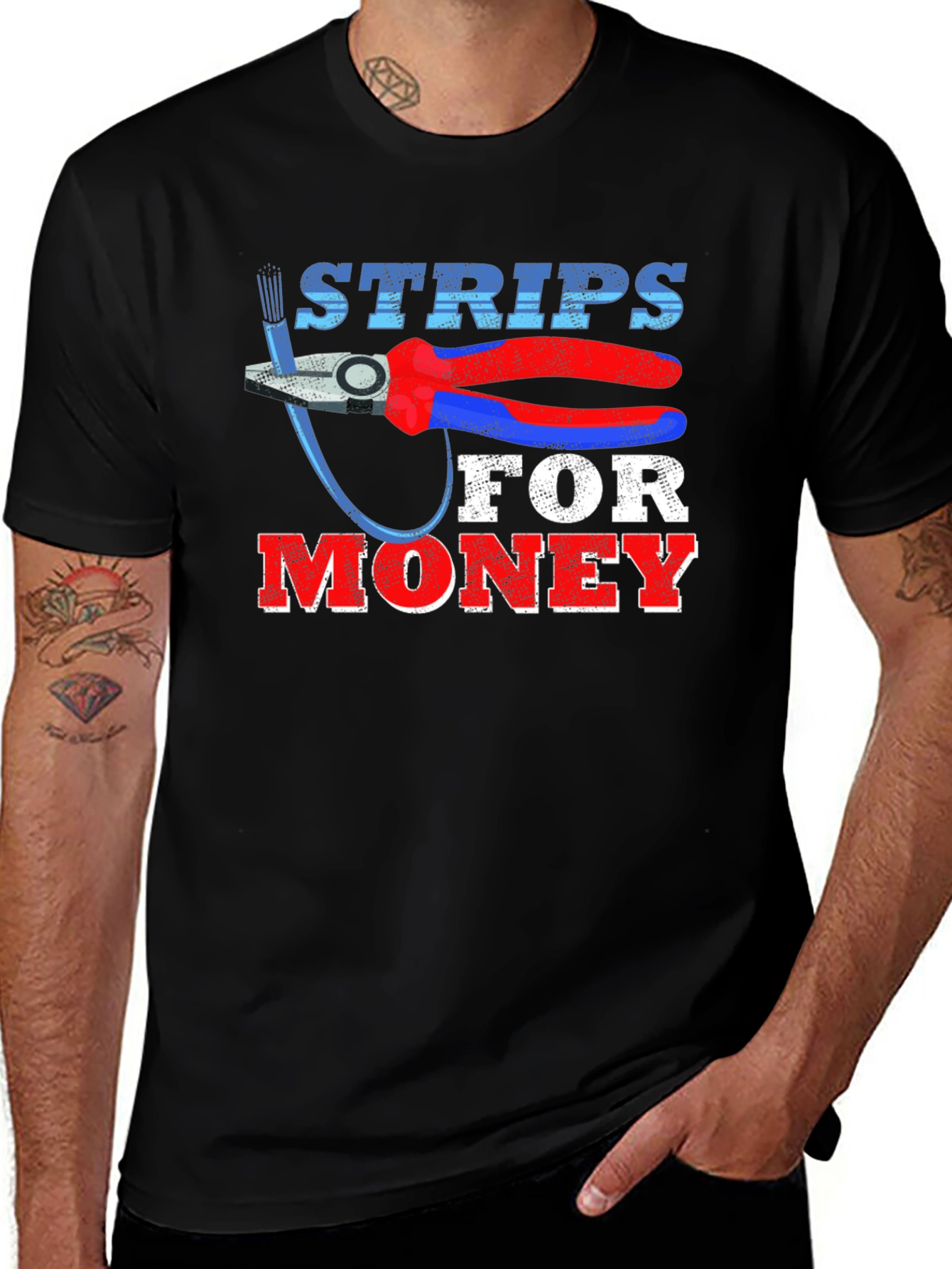 Strips For Money T-Shirt Funny Electrician Gift