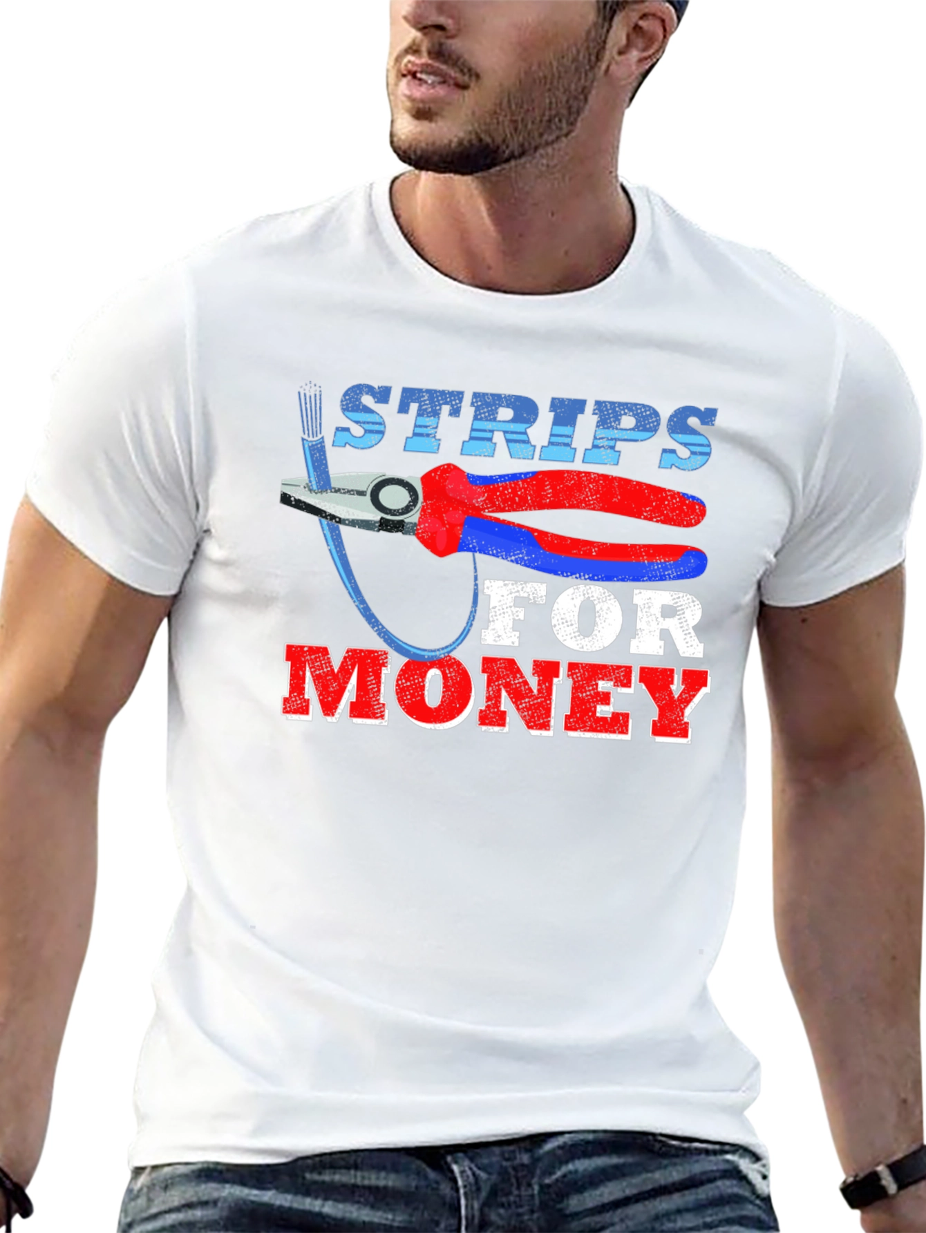 Strips For Money T-Shirt Funny Electrician Gift