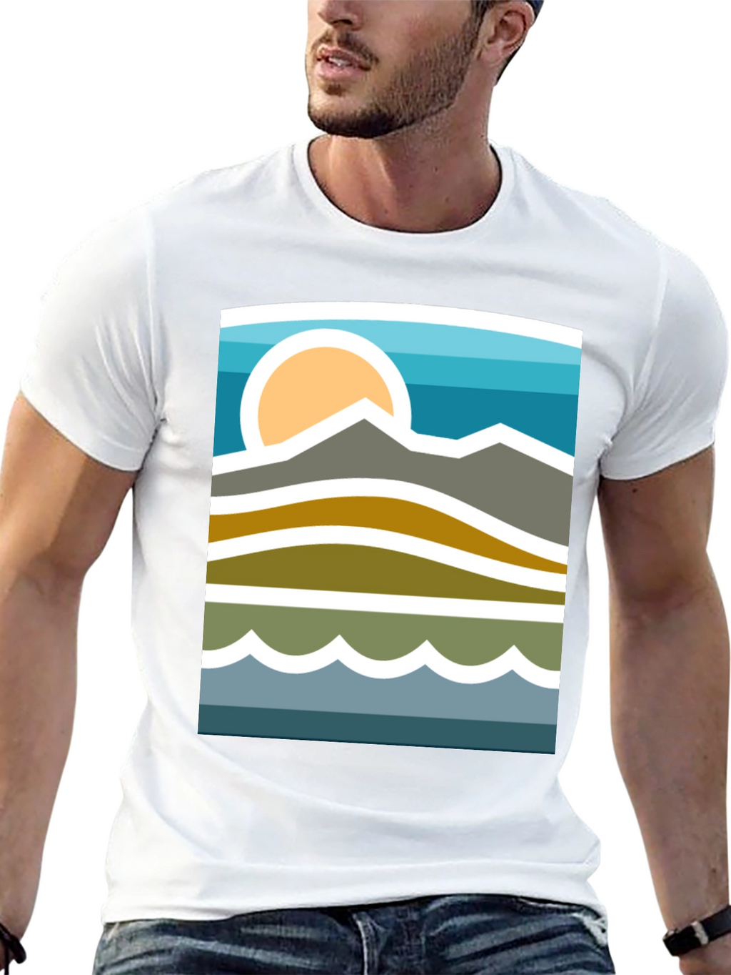 Mountainscape Graphic Tee - Stylish Nature Inspired Design