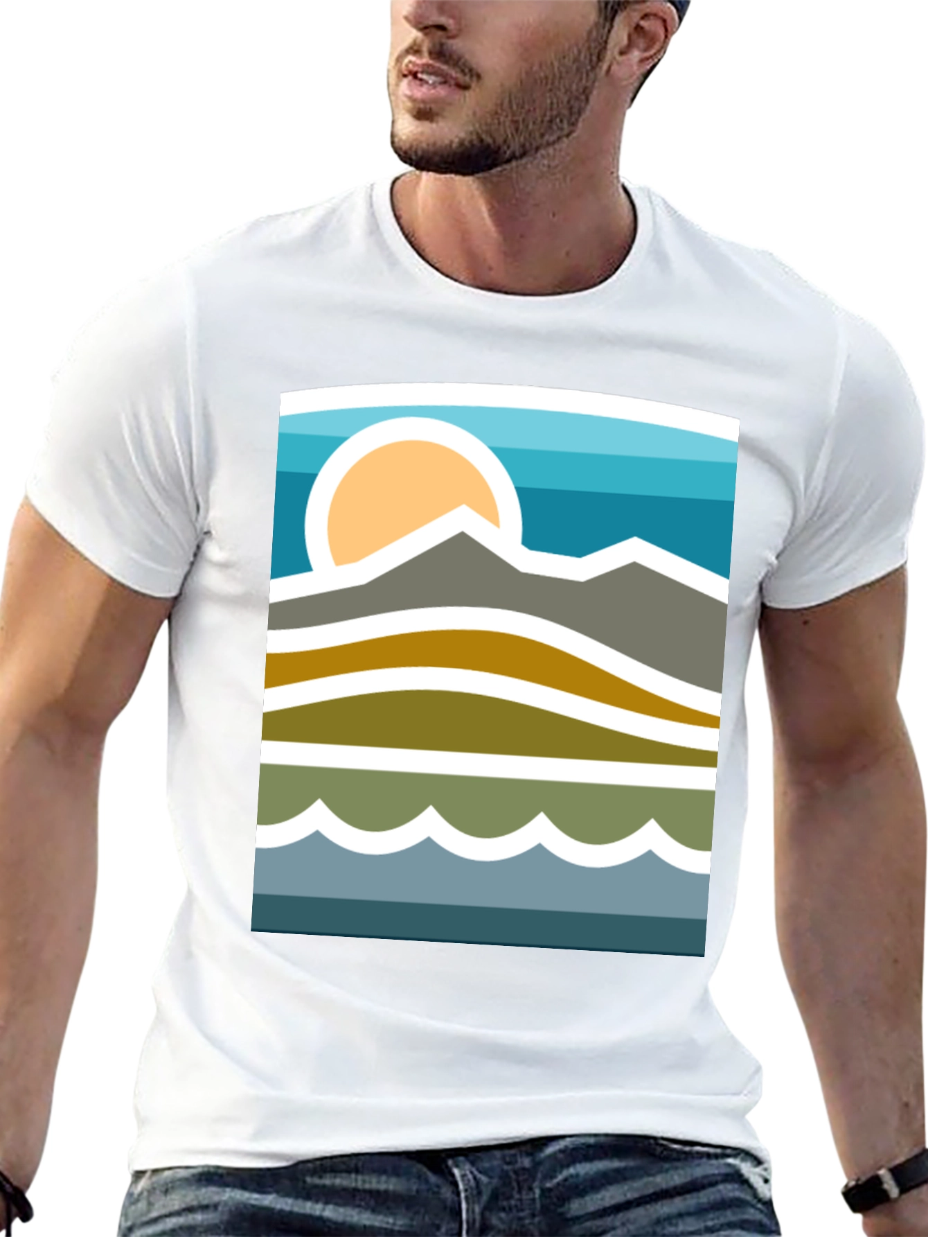 Mountainscape Graphic Tee - Stylish Nature Inspired Design