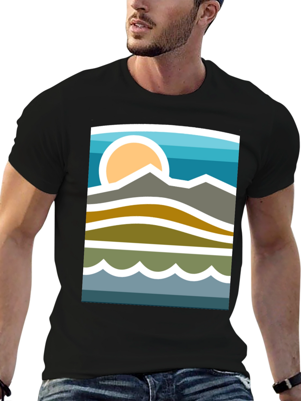 Mountainscape Graphic Tee - Stylish Nature Inspired Design