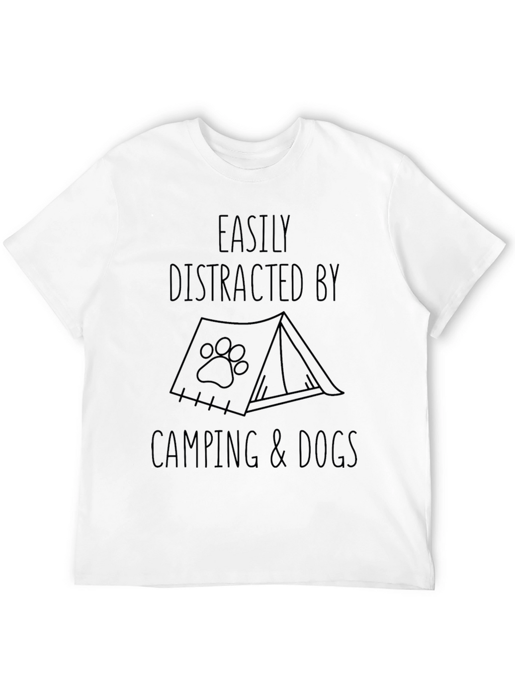 Easily Distracted By Camping & Dogs T-Shirt
