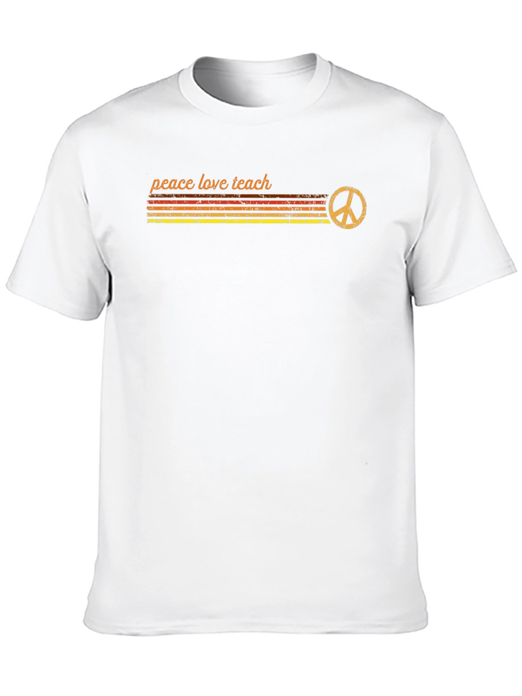 Peace Love Teach Retro T-Shirt