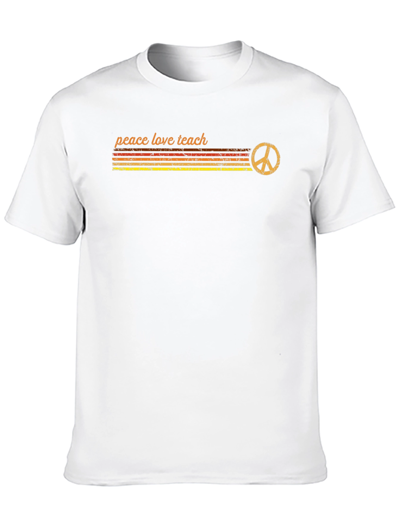 Peace Love Teach Retro T-Shirt