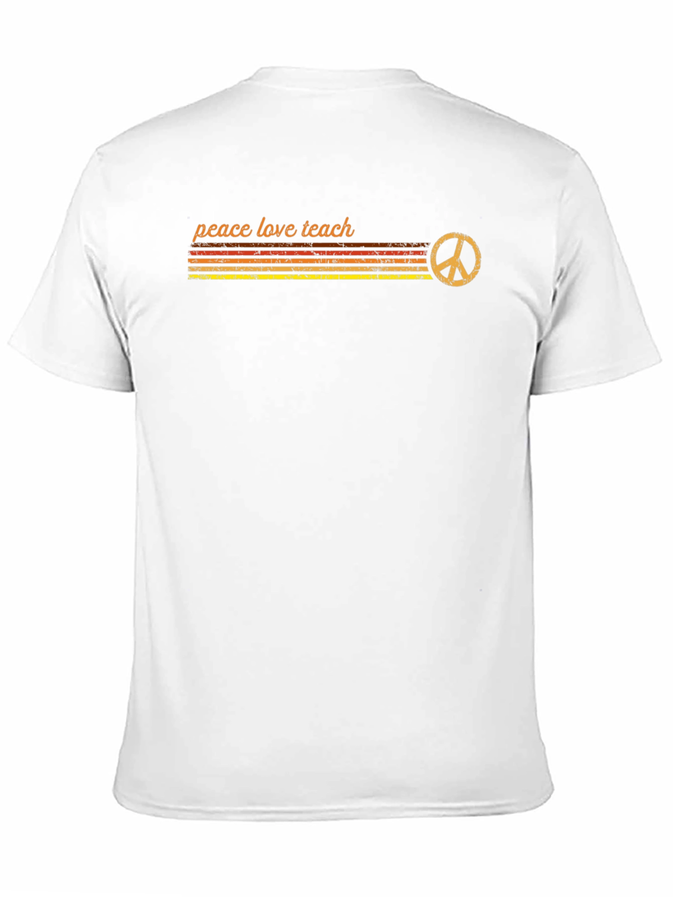 Peace Love Teach Retro T-Shirt