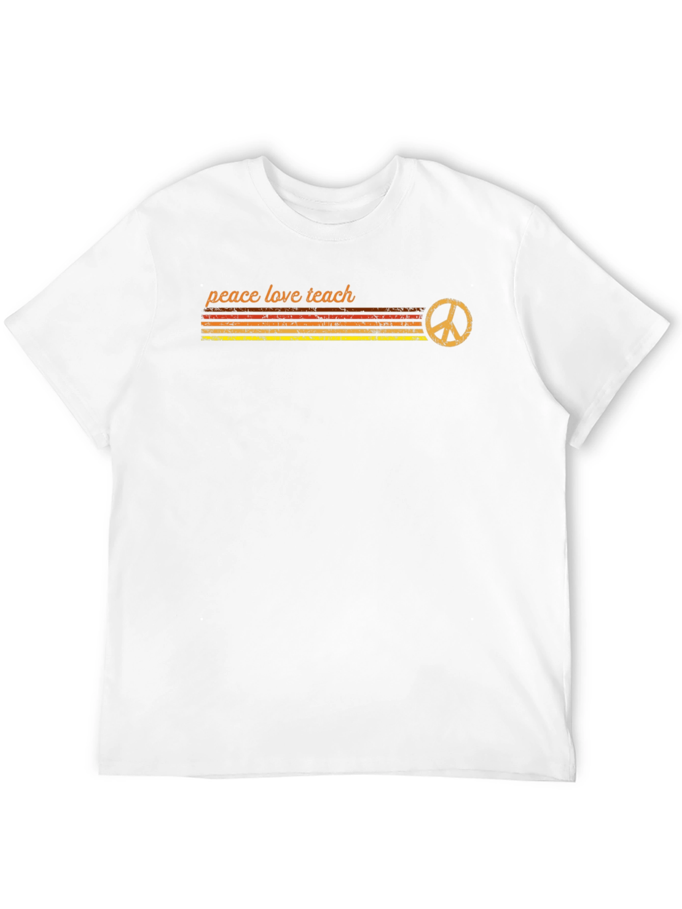 Peace Love Teach Retro T-Shirt