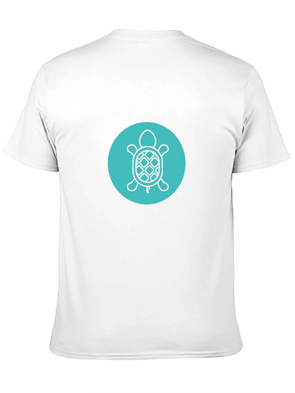 Turtle Graphic Tee - Black Crew Neck Comfort