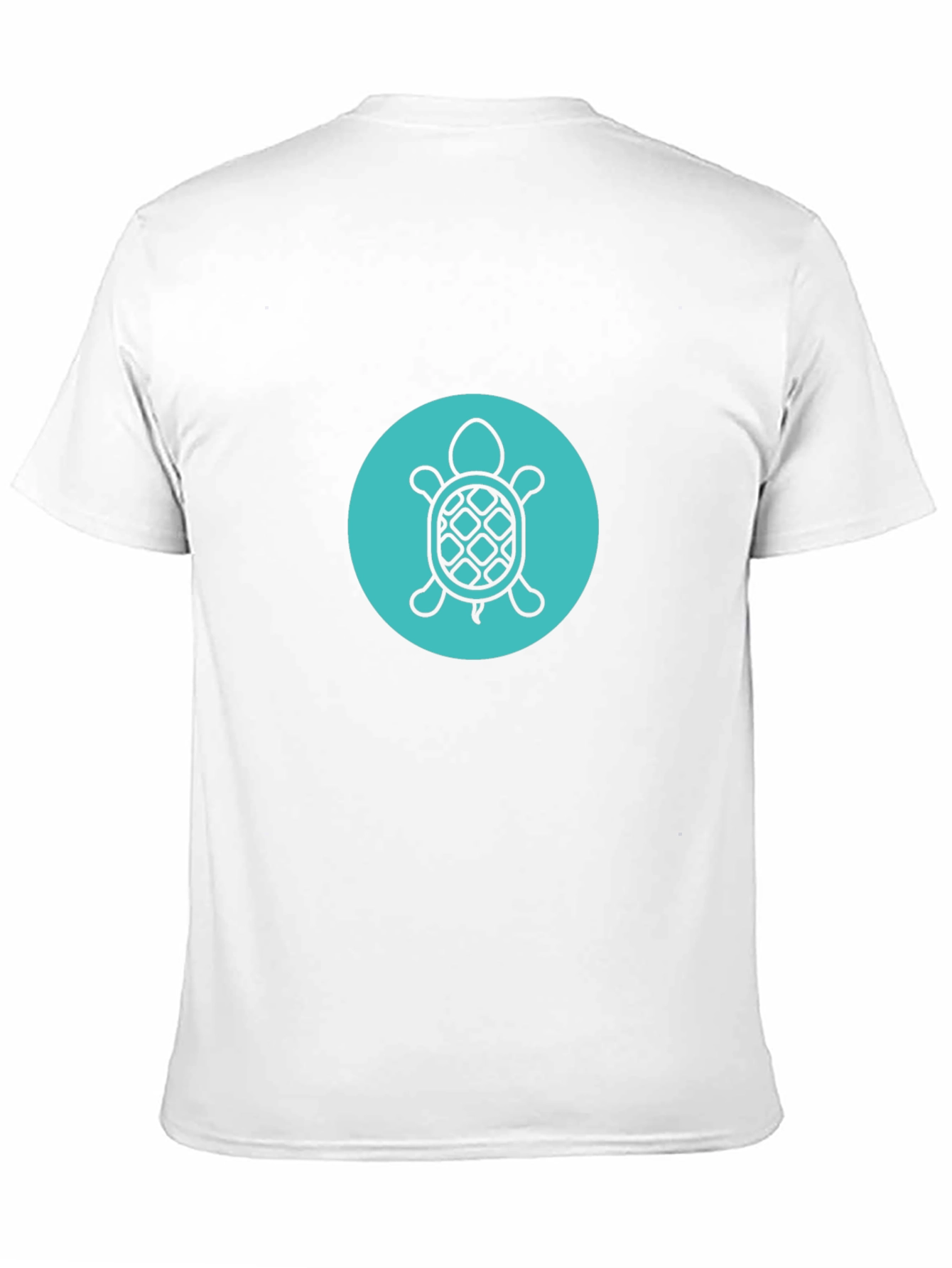 Turtle Graphic Tee - Black Crew Neck Comfort