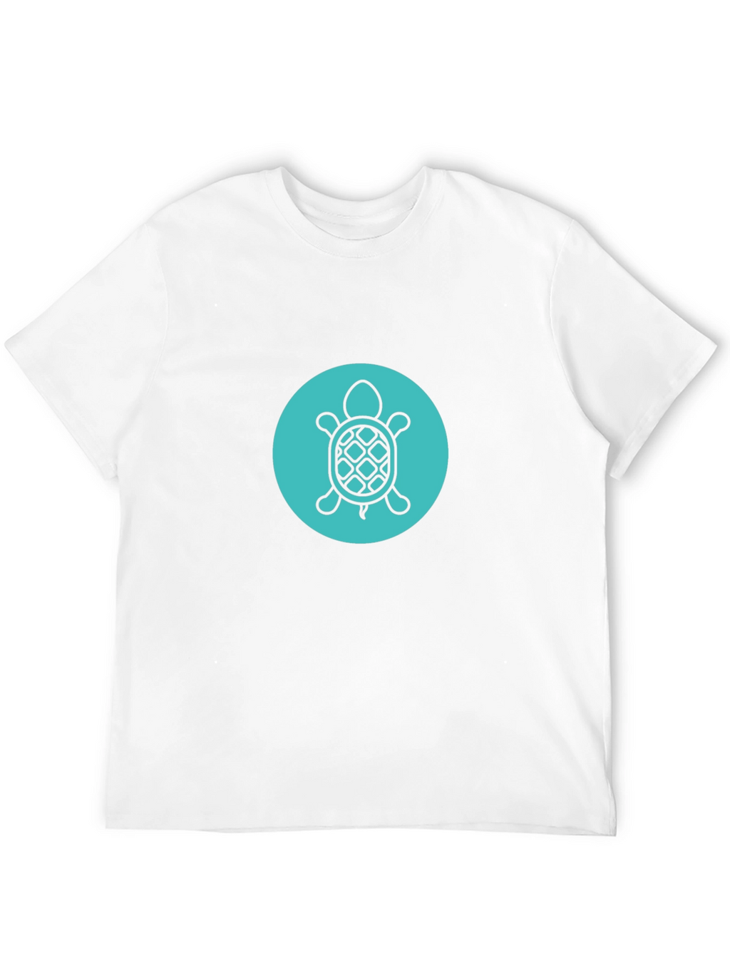Turtle Graphic Tee - Black Crew Neck Comfort