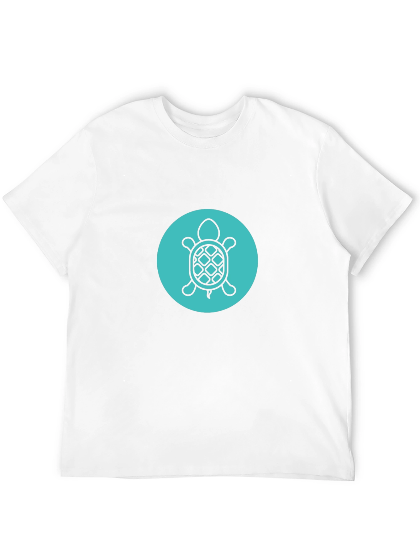 Turtle Graphic Tee - Black Crew Neck Comfort