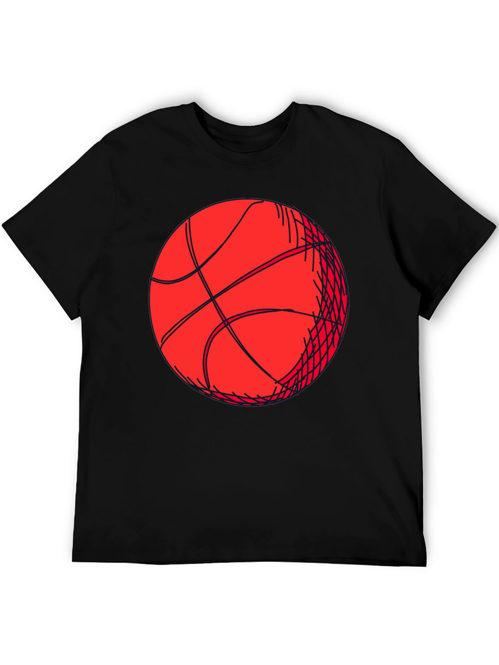 Basketball Graphic Tee - Black Short Sleeve Shirt