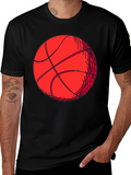 Basketball Graphic Tee - Black Short Sleeve Shirt
