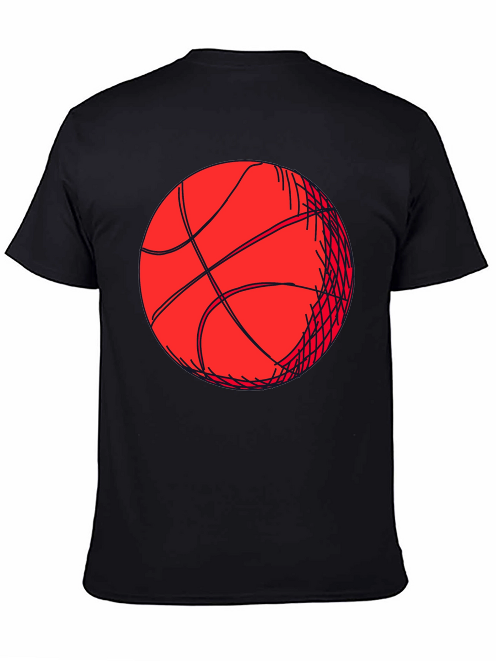 Basketball Graphic Tee - Black Short Sleeve Shirt