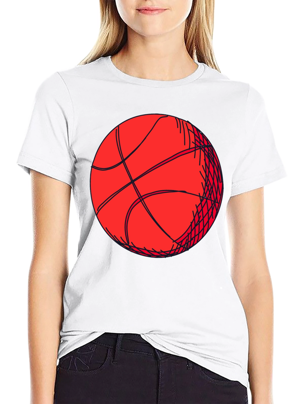 Basketball Graphic Tee - Black Short Sleeve Shirt