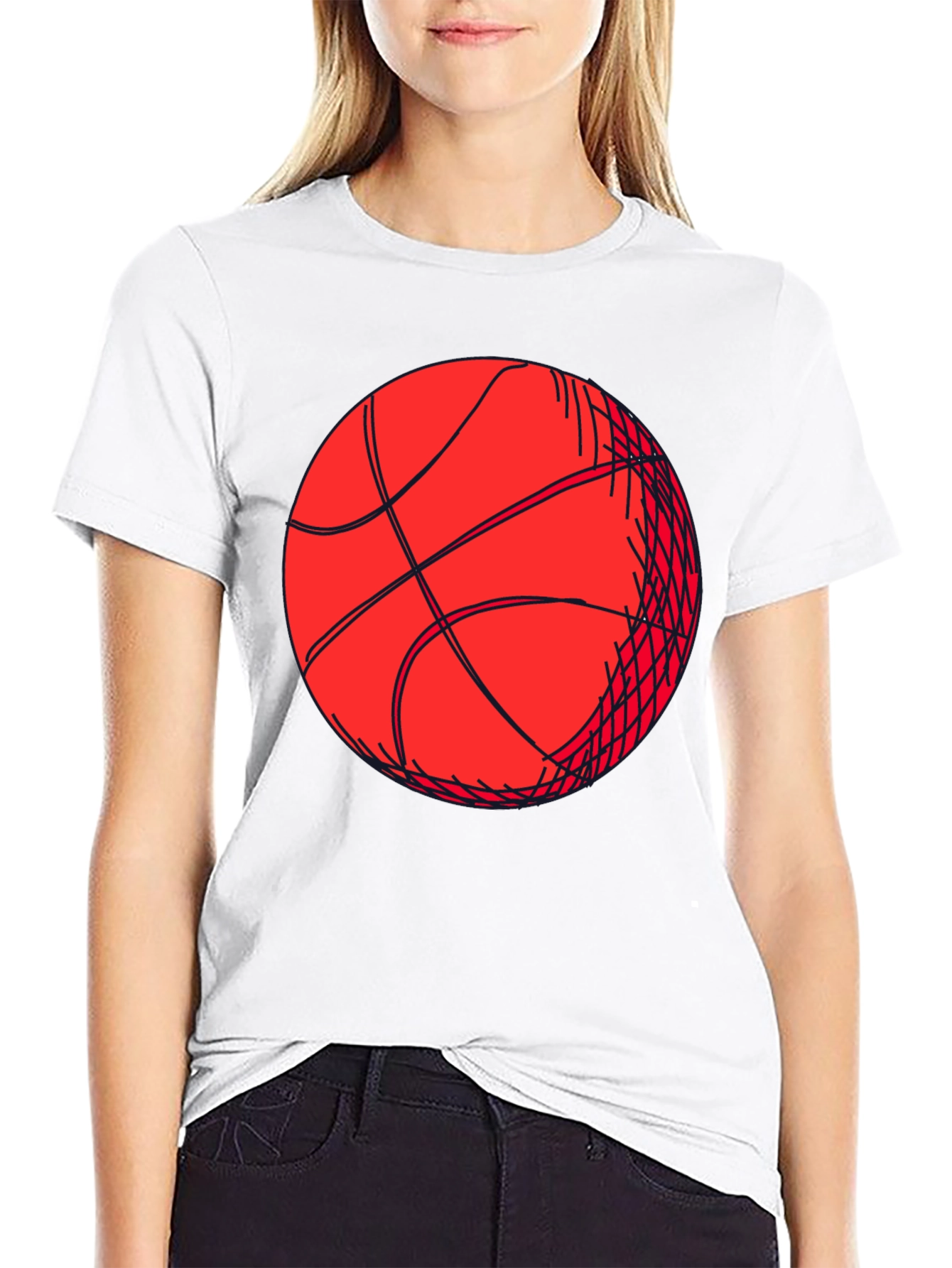 Basketball Graphic Tee - Black Short Sleeve Shirt
