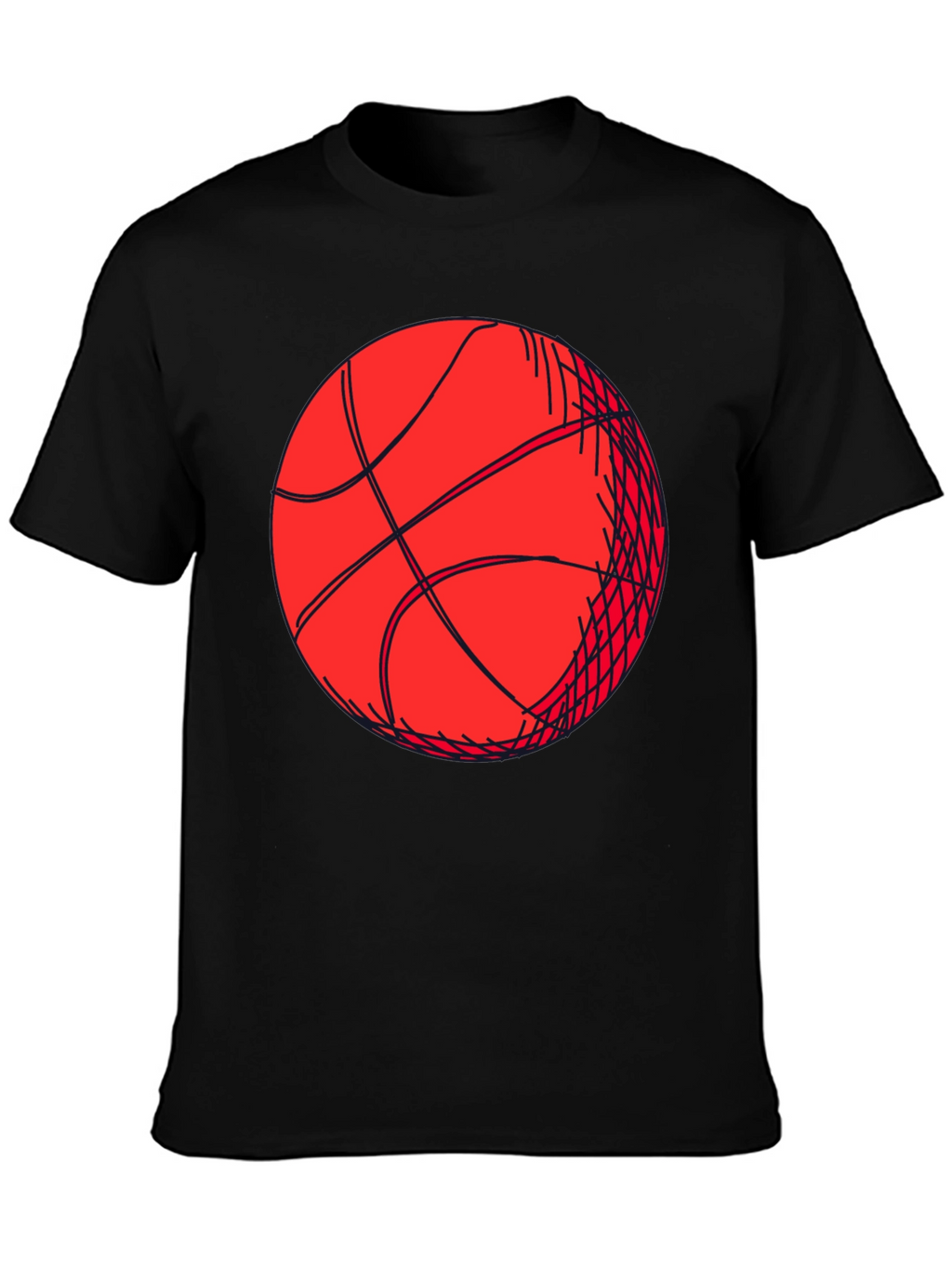 Basketball Graphic Tee - Black Short Sleeve Shirt