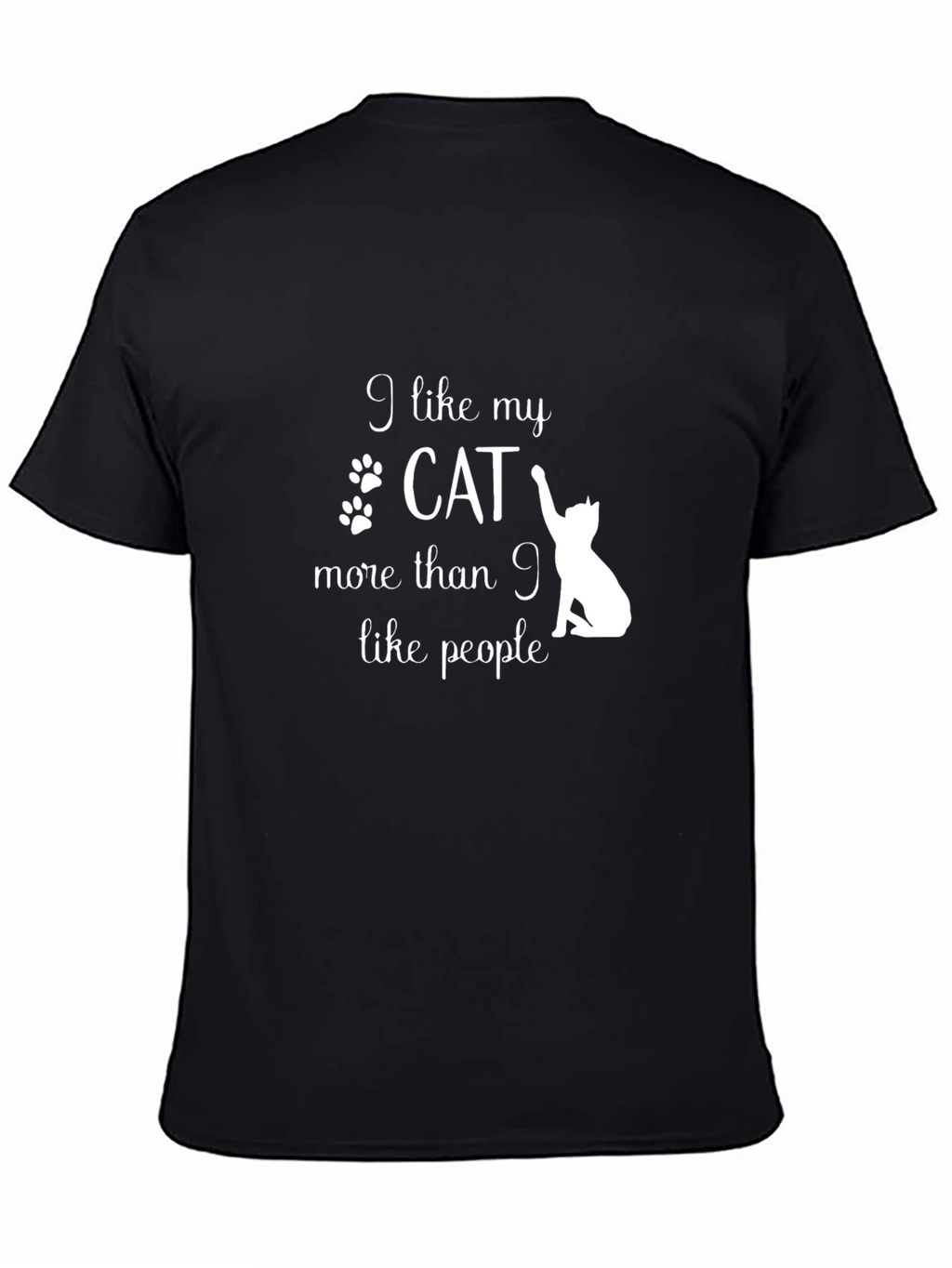 I Like My Cat T-Shirt - Black