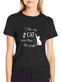 I Like My Cat T-Shirt - Black