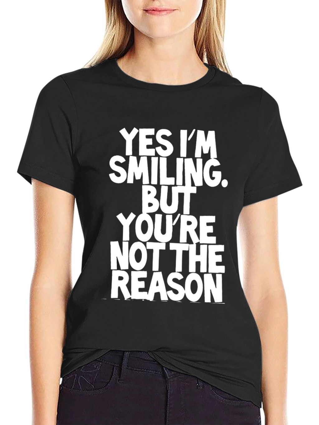 Funny Sarcastic Graphic Tee - Yes Im Smiling T-Shirt