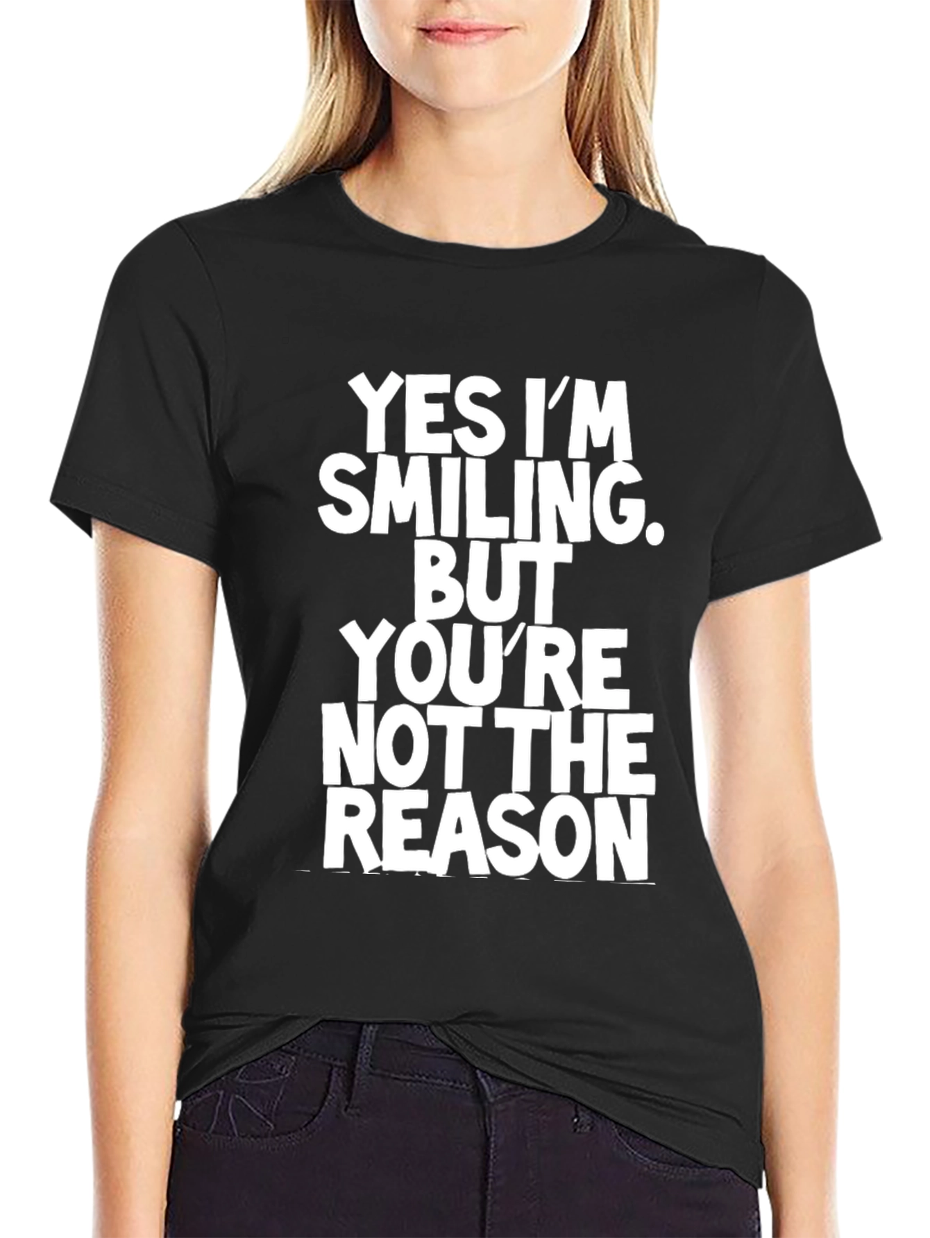 Funny Sarcastic Graphic Tee - Yes Im Smiling T-Shirt