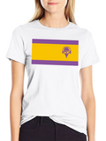 Purple & Gold Graphic Tee - Unique Design