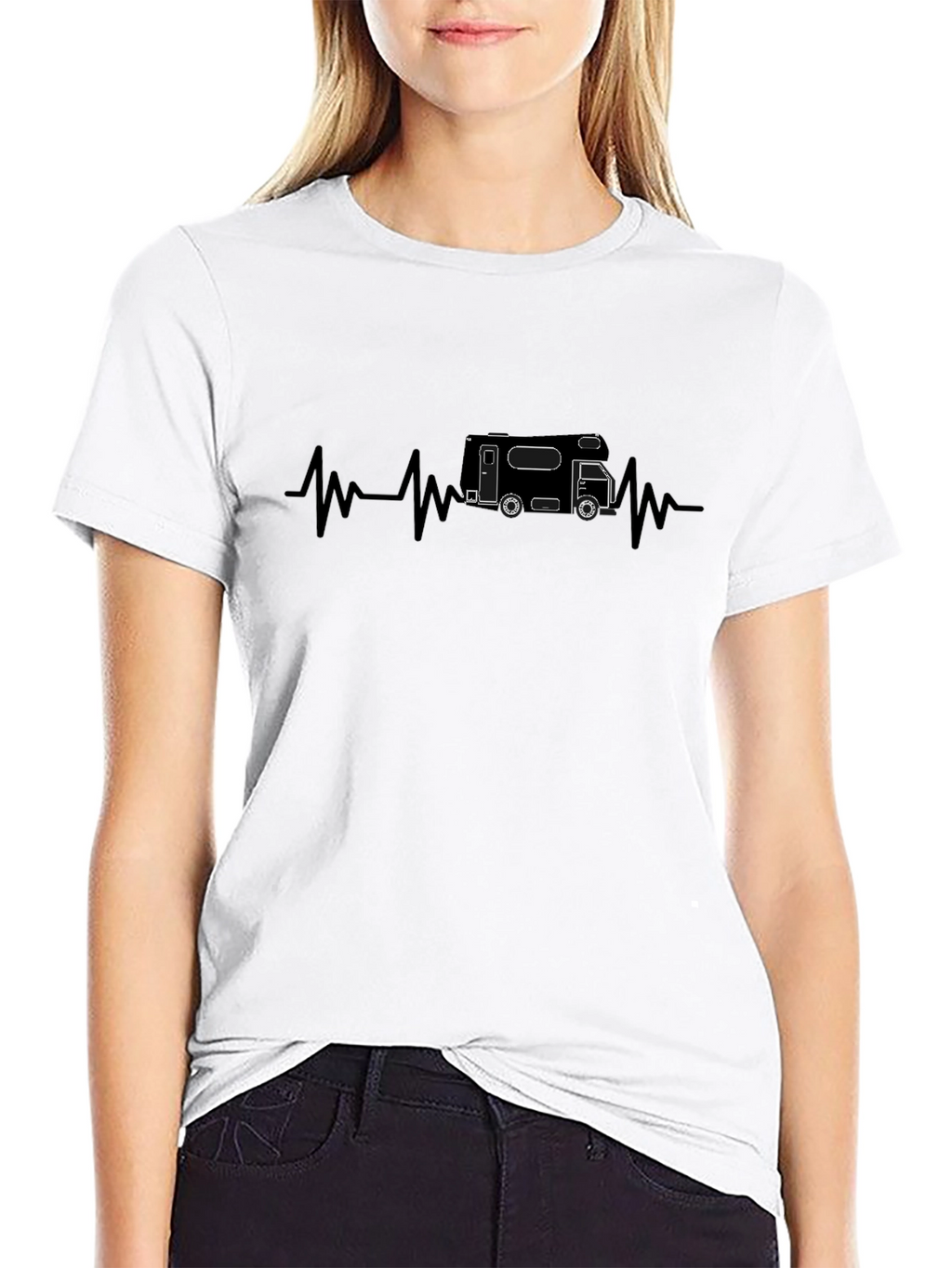 RV Heartbeat T-Shirt - Camping Lover Gift