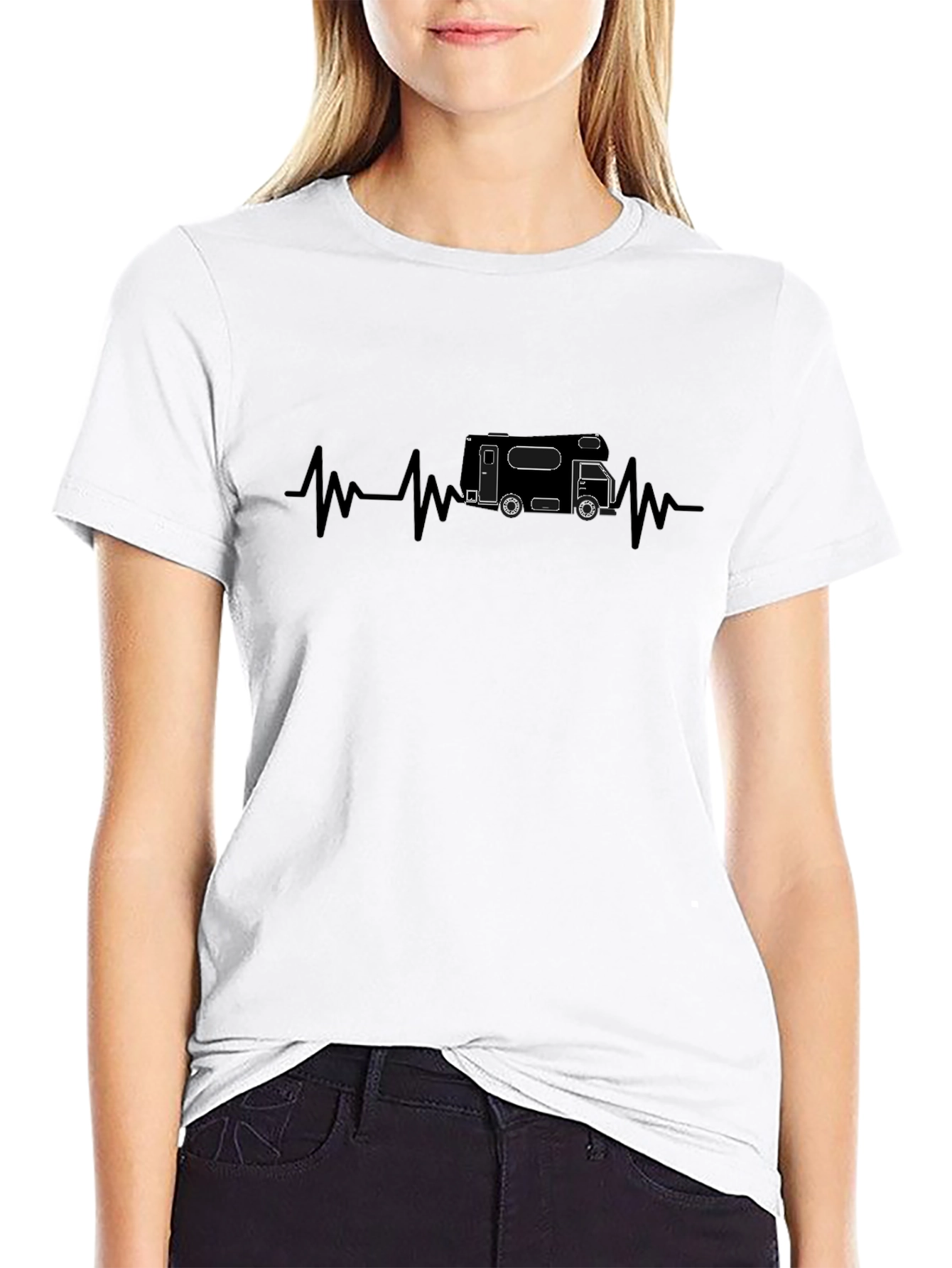 RV Heartbeat T-Shirt - Camping Lover Gift