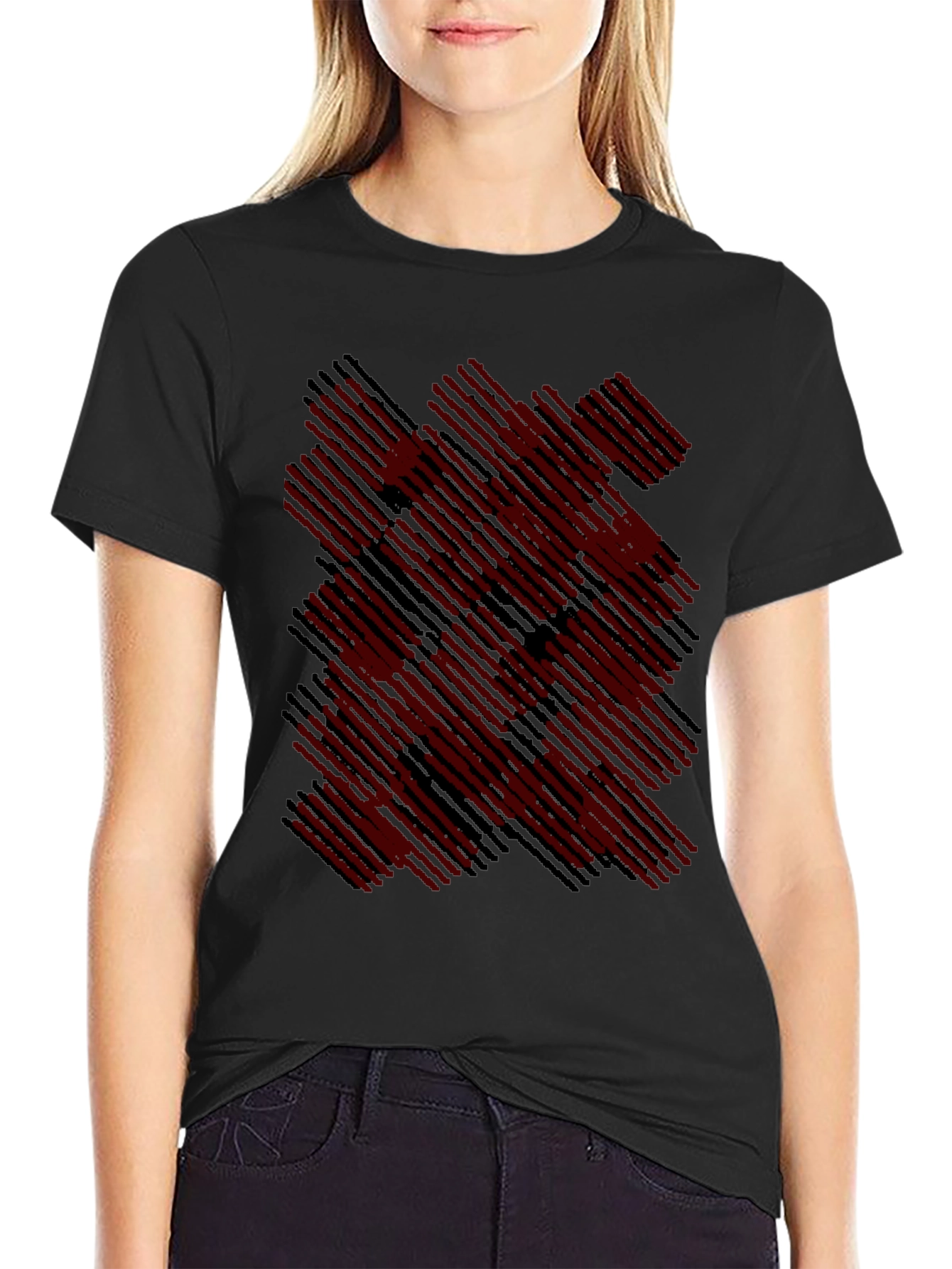 Abstract Line Pattern T-Shirt