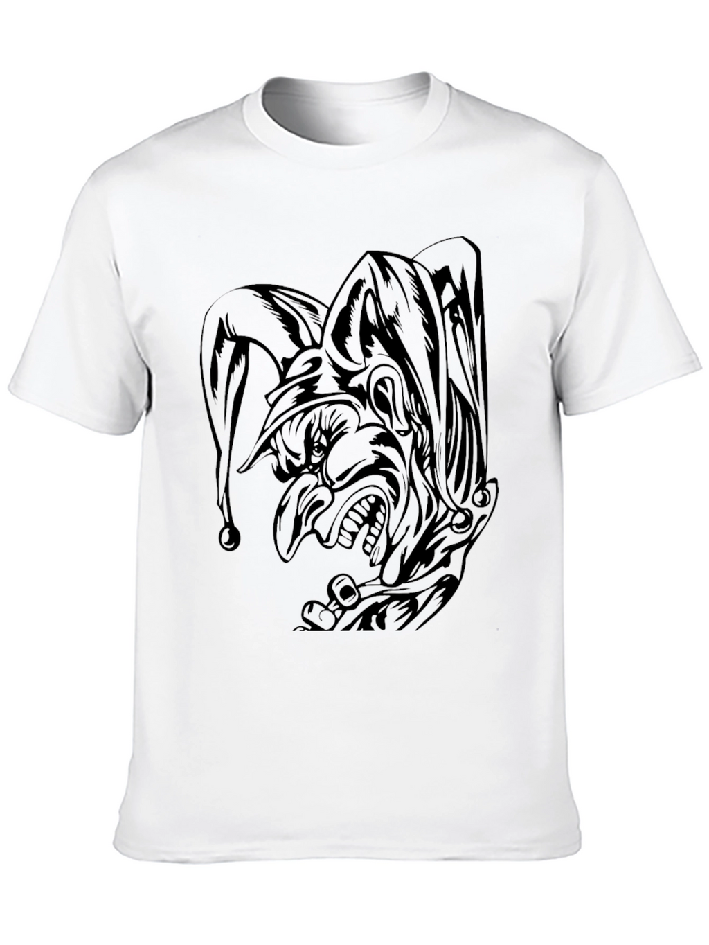 Dark Jester Graphic Tee - Black Cotton Blend T-Shirt