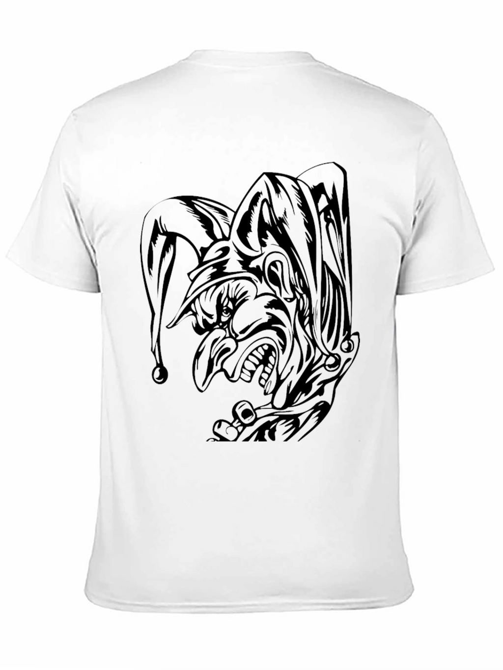 Dark Jester Graphic Tee - Black Cotton Blend T-Shirt
