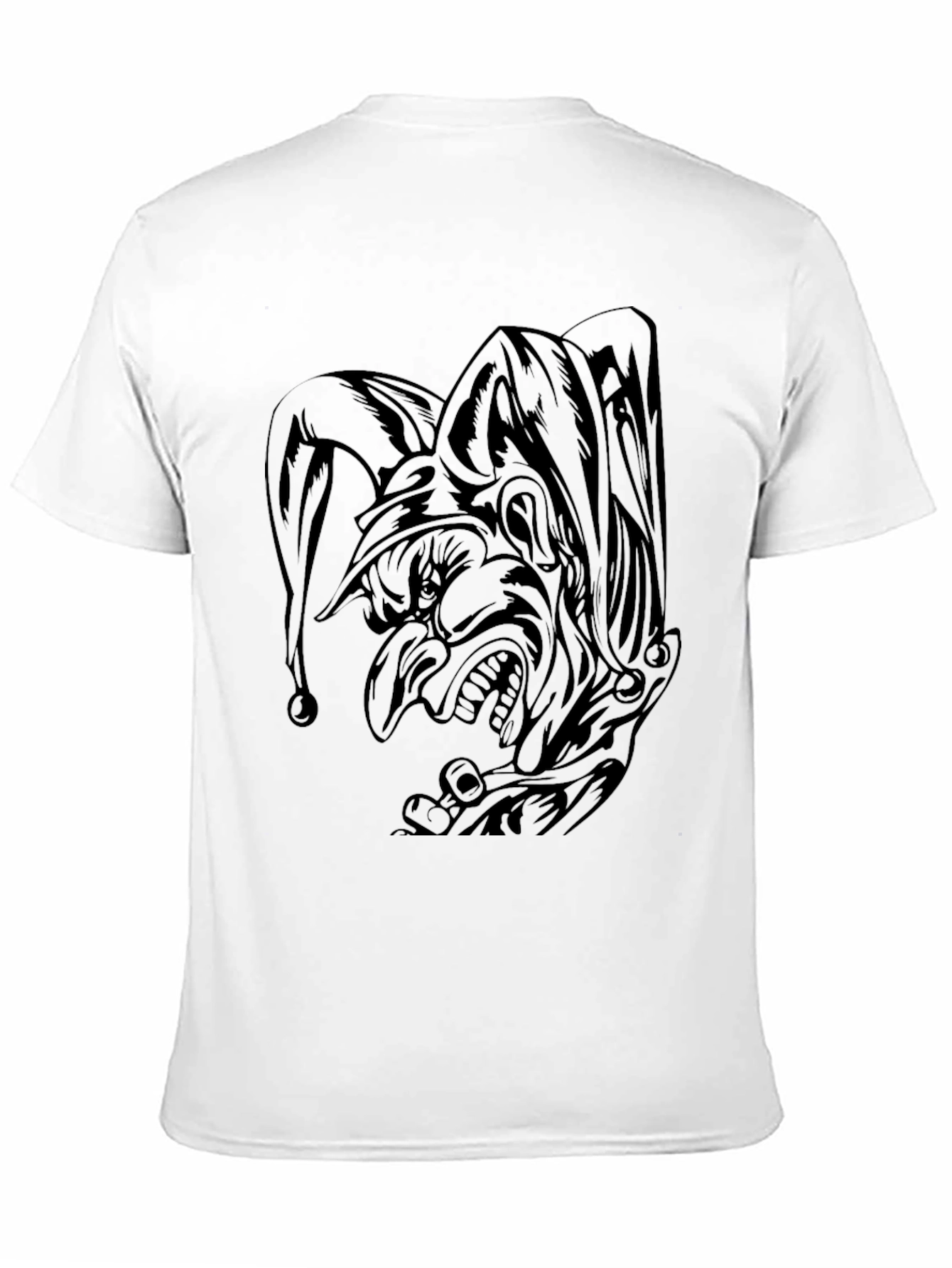 Dark Jester Graphic Tee - Black Cotton Blend T-Shirt
