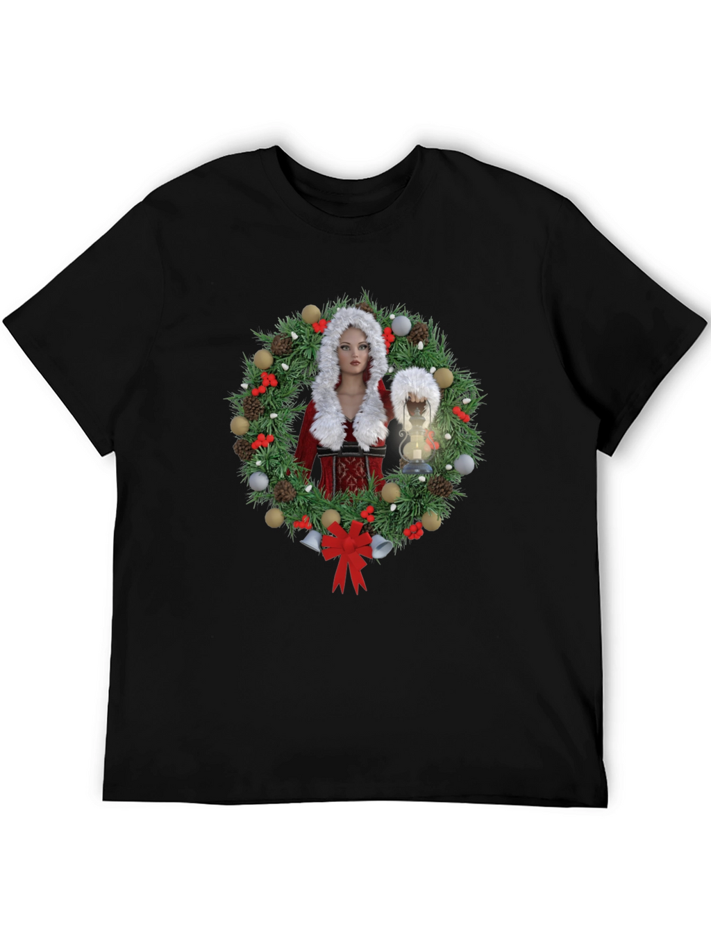 Christmas Wreath T-Shirt - Holiday Festive Design