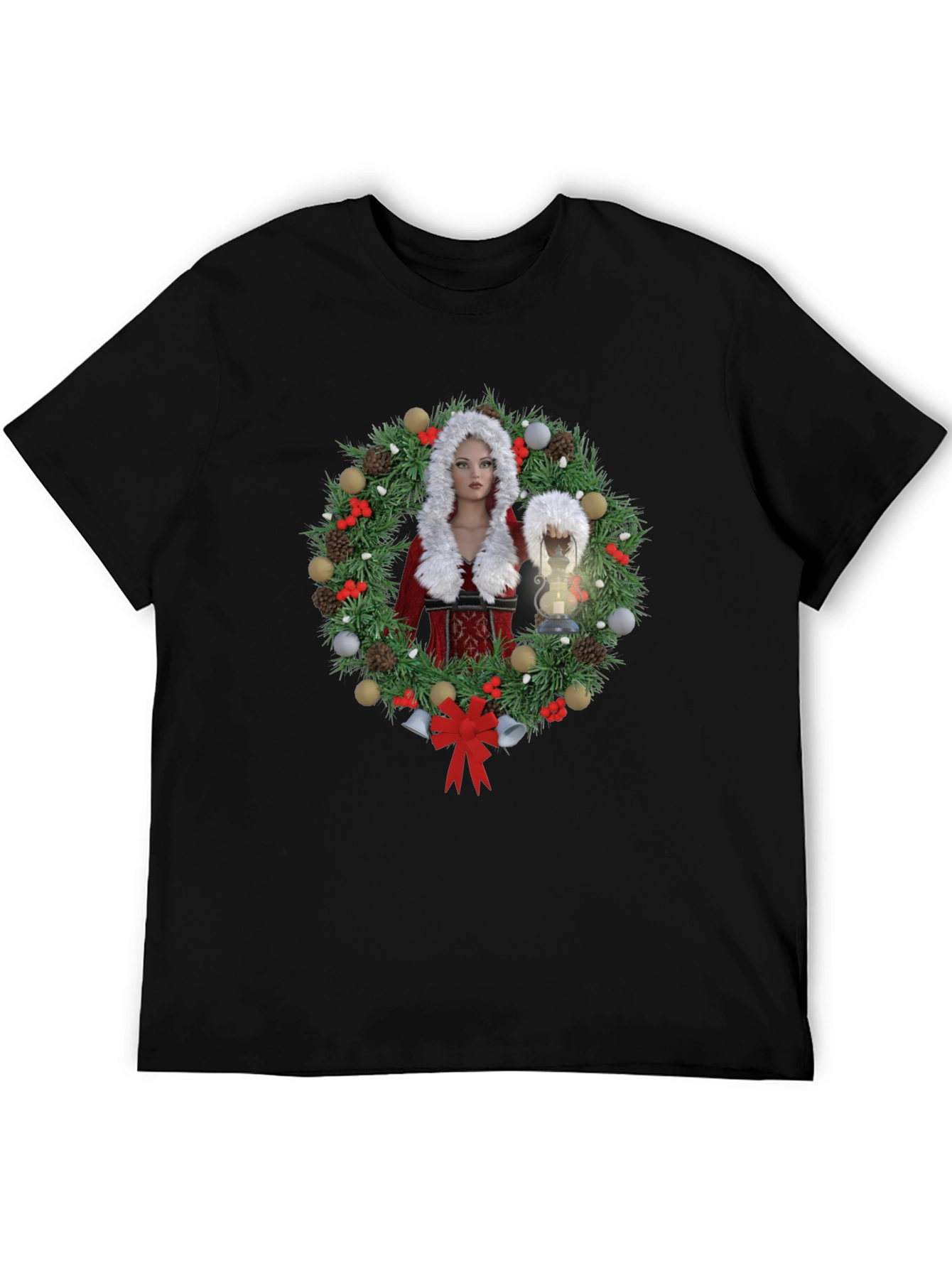 Christmas Wreath T-Shirt - Holiday Festive Design