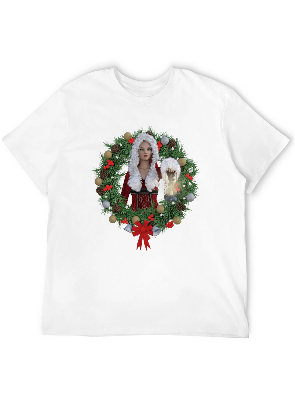 Christmas Wreath T-Shirt - Holiday Festive Design