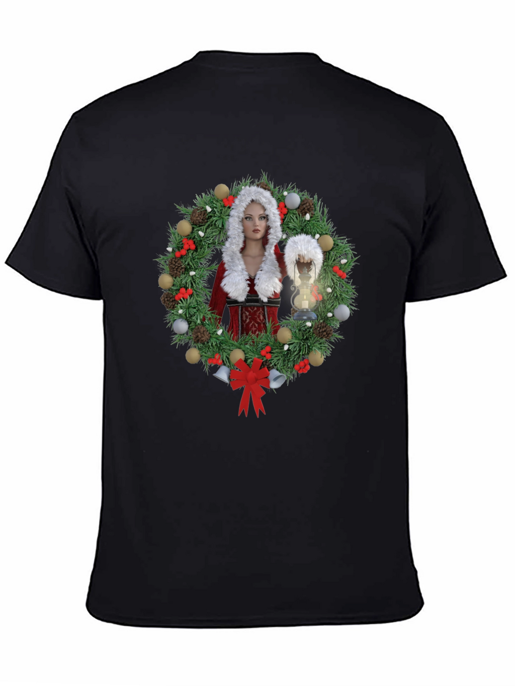 Christmas Wreath T-Shirt - Holiday Festive Design