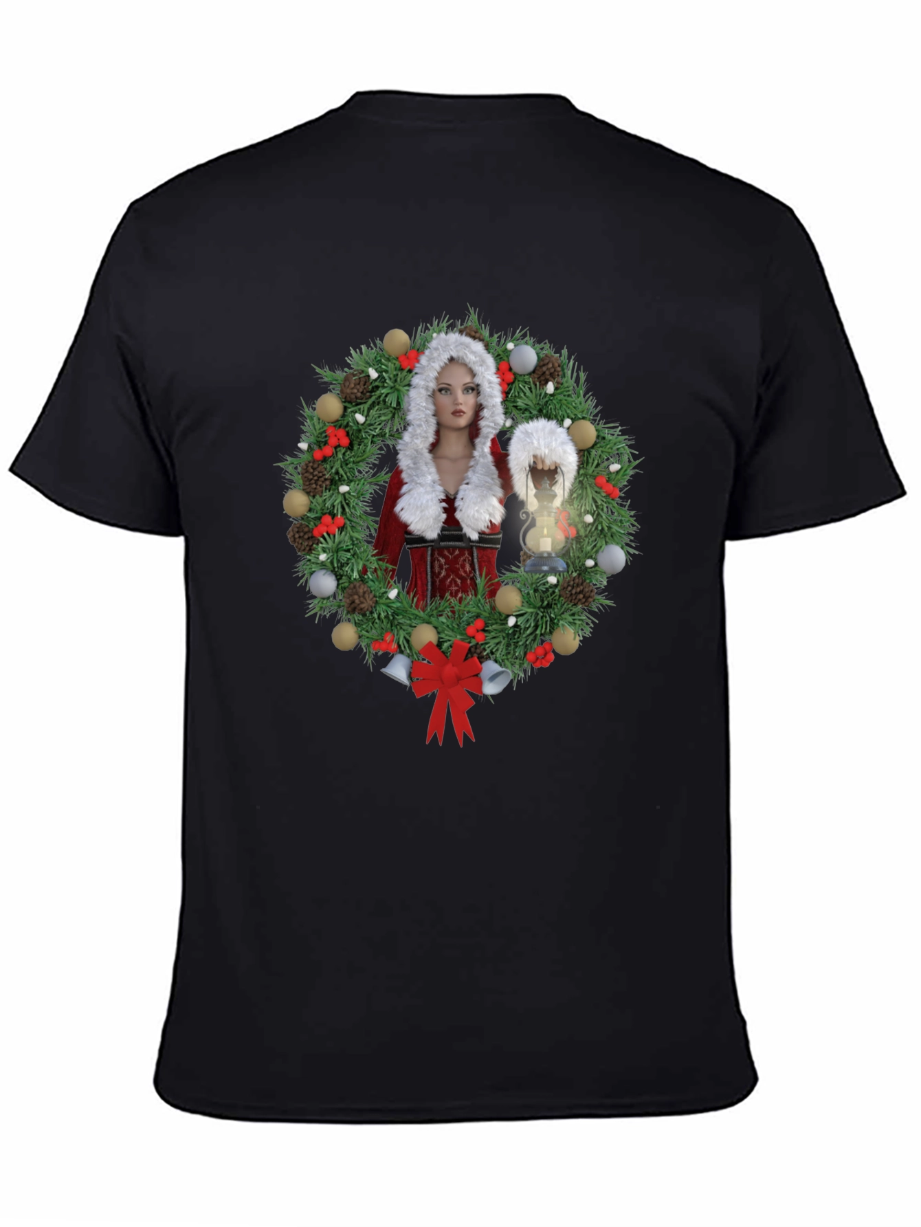 Christmas Wreath T-Shirt - Holiday Festive Design